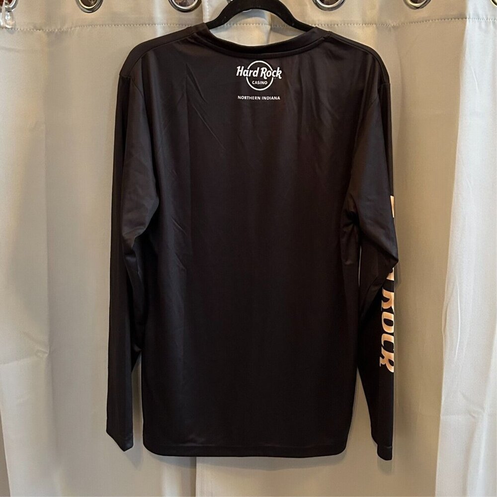 Hard Rock Shirt Mens Medium Asian Inspired Fish Spell Out Grunge Y2K Goth 17522x - Picture 3 of 8